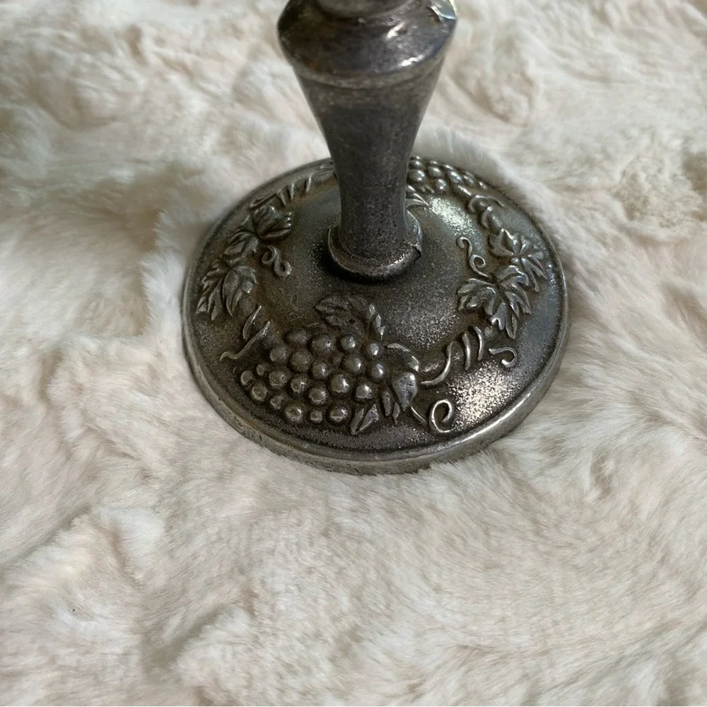 Carson Statesmetal Pewter Goblet‎ Chalice Grape Bunch Cup Wine Medieval Decor